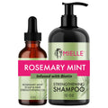 Rosemary Mint Strengthening Hair Oil and Shampoo