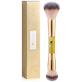 Foundation Powder Brush Double Ended Blush Makeup Brushes, Duo Bronzer Blush Ideal for Cream or Powder