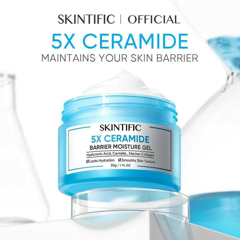 [SKINTIFIC] 5X Ceramides Moisture Barrier Cream Hydrating Skin Barrier Repair Face Moisturizer for All Skin Types with Hyaluronic Acid & Centella Daily Non-Comedogenic Moisturizer