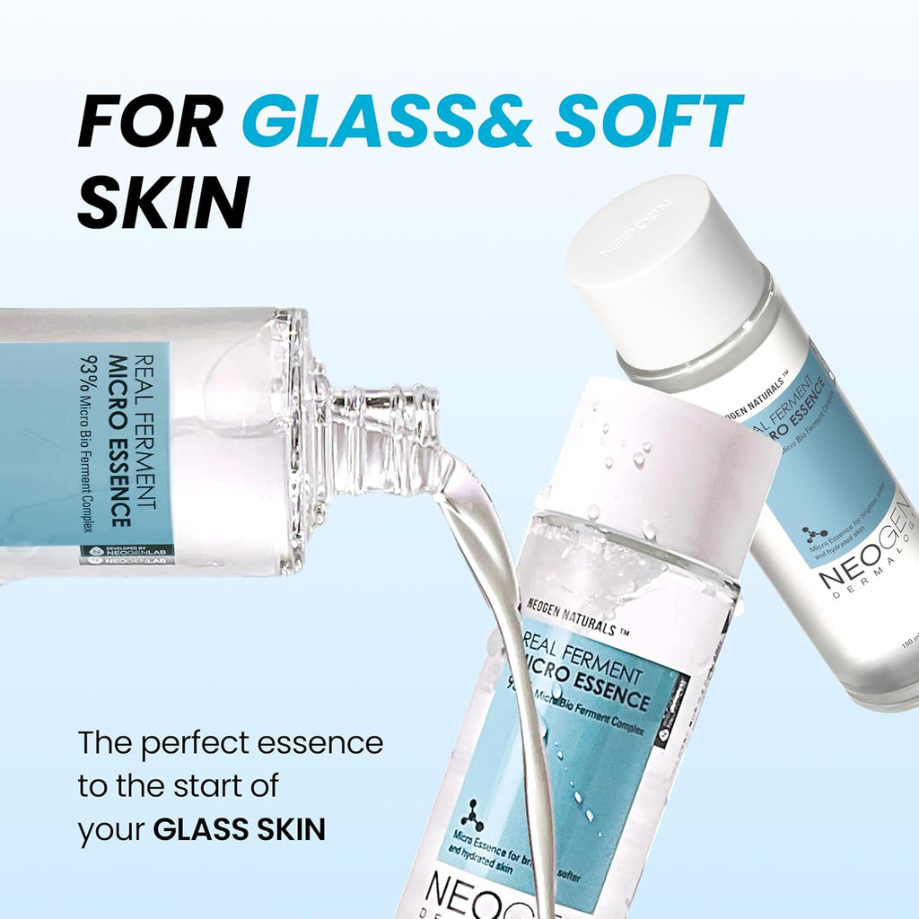 DERMALOGY by NEOGEN Real Ferment Micro Essence, Korean Skincare Toner & Essence with 93% Ferments for Instant Hydration and Healthy-Looking Skin, 5.07 Fl Oz (150 Ml)