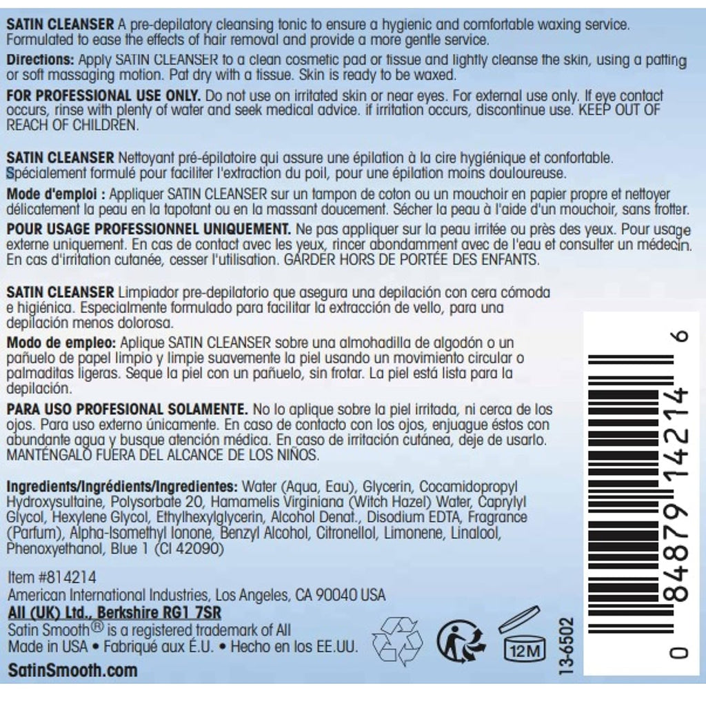 Pre Wax Cleanser - Antiseptic Skin Prep for Pre Wax Hair Removal, Deep Cleansing & Irritation-Free Waxing, Afterwax Care, 4 Oz, 2-Pack