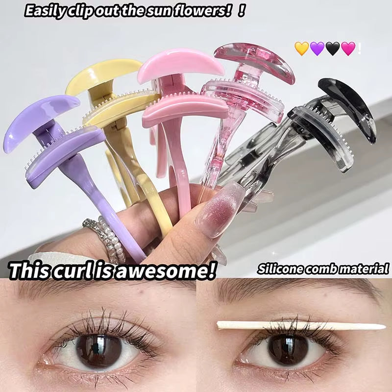 Cappuvini Eyelash Curler, Borderless Toothed Comb, Natural Curling and Eyelash Shaping Wonder, Beginner'S Wide-Angle Eyelash Cur