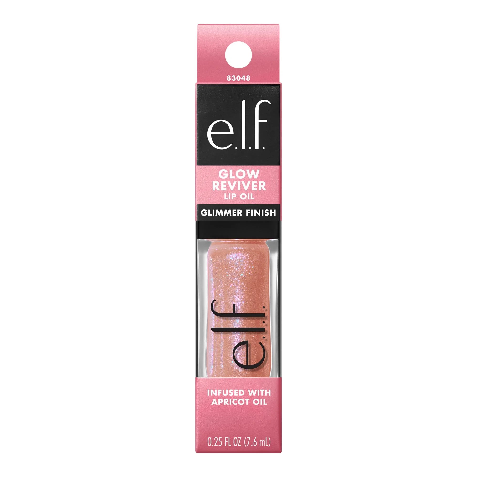 E.L.F. Glow Reviver Lip Oil Glimmer - Candy Coded - 0.25 Fl Oz