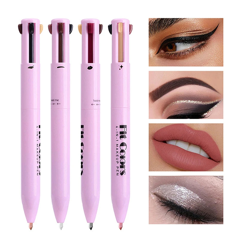 4-In-1 Makeup Pen 4-In-1 Makeup Pen 4-In-4 Lip Liner Highlighter Eyebrow Pencil